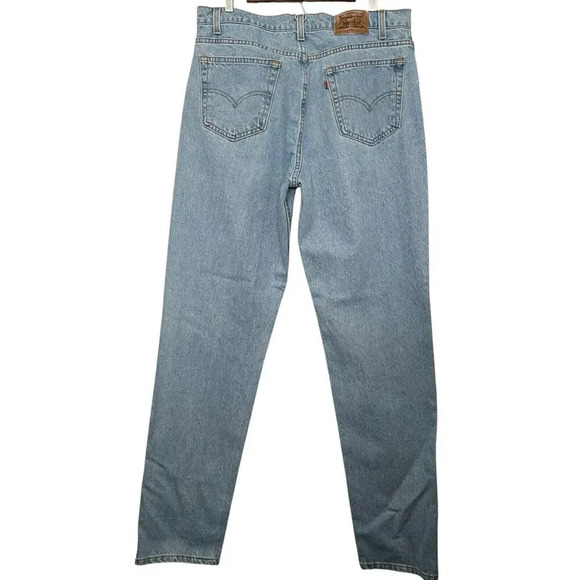 Vintage 90s Levis Relaxed Fit Jeans Orange Tab 38x36 Waist 37 Blue USA - Picture 2 of 9